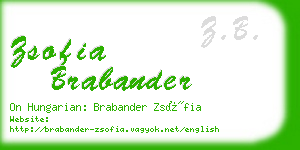 zsofia brabander business card